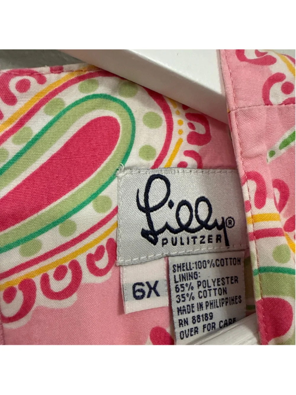Lilly Pulitzer Girls Little Lilly Classic Shift Paisley Gator Dress Pink Size 6X